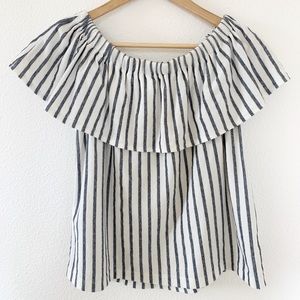 Banana Republic striped off-shoulder top